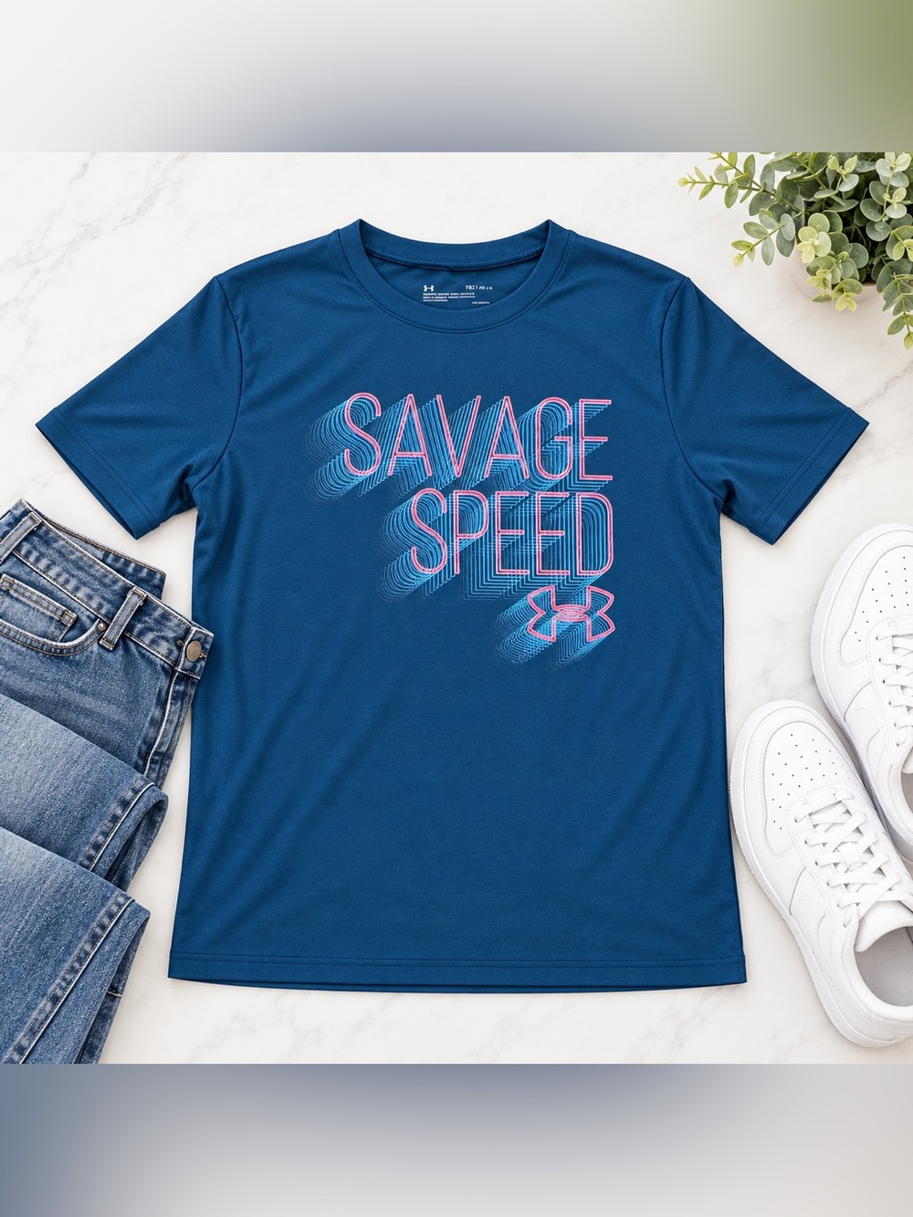 Under Armour Boys HeatGear Savage Speed Graphic Tee